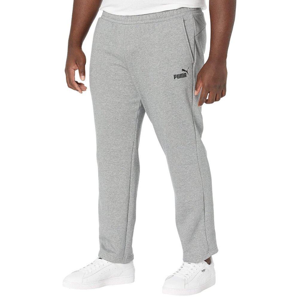 New! Puma Fleece Sweatpants Big & Tall Gray Heather Puma Essentials + Pockets